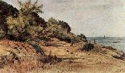 Giovanni Fattori Bewaldeter Strand oil painting artist